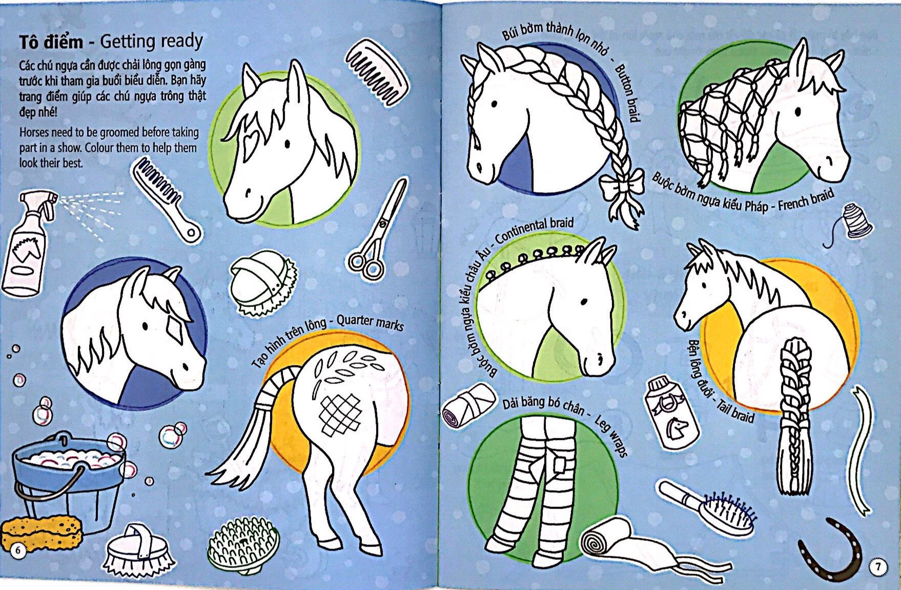 Tô Màu Bóc Dán - Những Chú Ngựa - Horses & Ponies